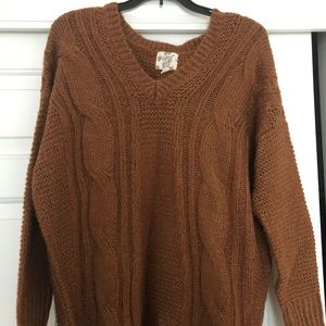Long Sleeve Cognac Sweater